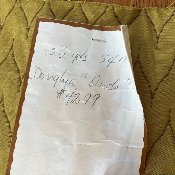 Donghia Onde Matelasse Fabric Green 2.5 Yards - Picture 12 of 12